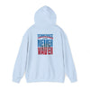 Unisex Heavy Blend™ Hooded Sweatshirt - 'Tennessee Fans Never Waver W Leopard Football' Casual Comfort for Team Fans - Never Waver