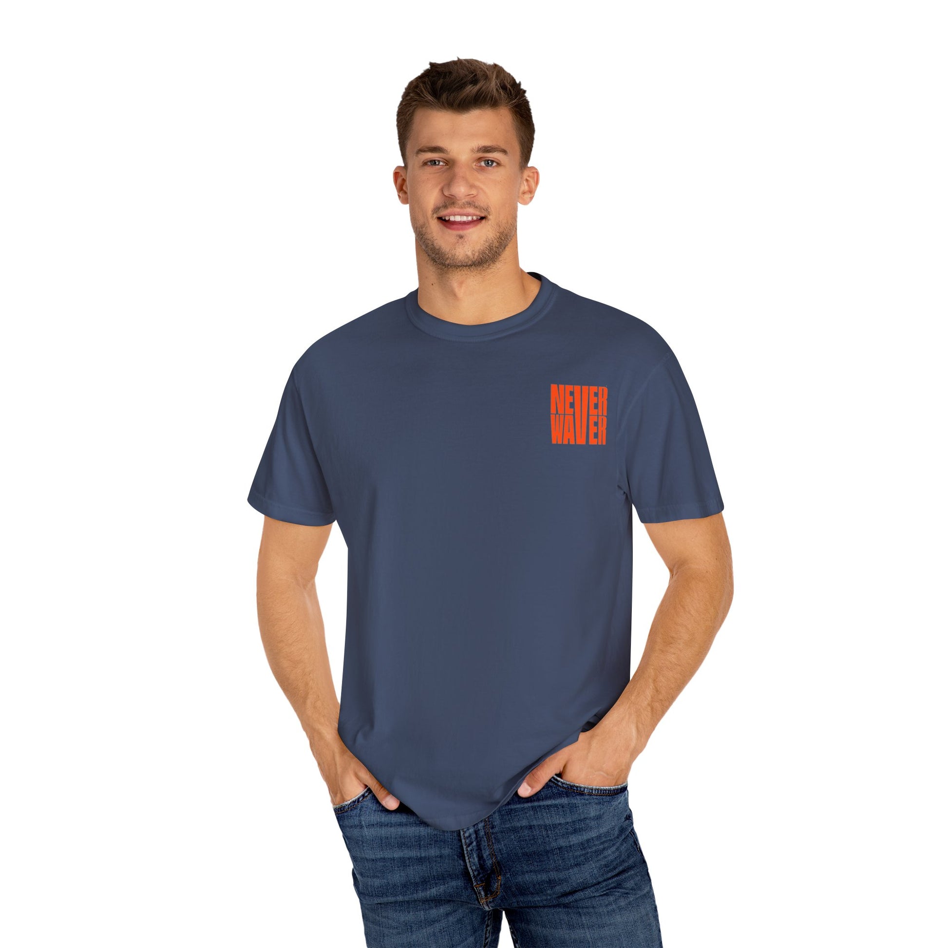 Unisex Garment-Dyed T-Shirt - 'Never Waver Oh Honey I am that Mom' Design - Never Waver