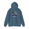 Never Waver Always Back the Blue Hooded Sweatshirt - Unisex Heavy Blend™ - Never Waver