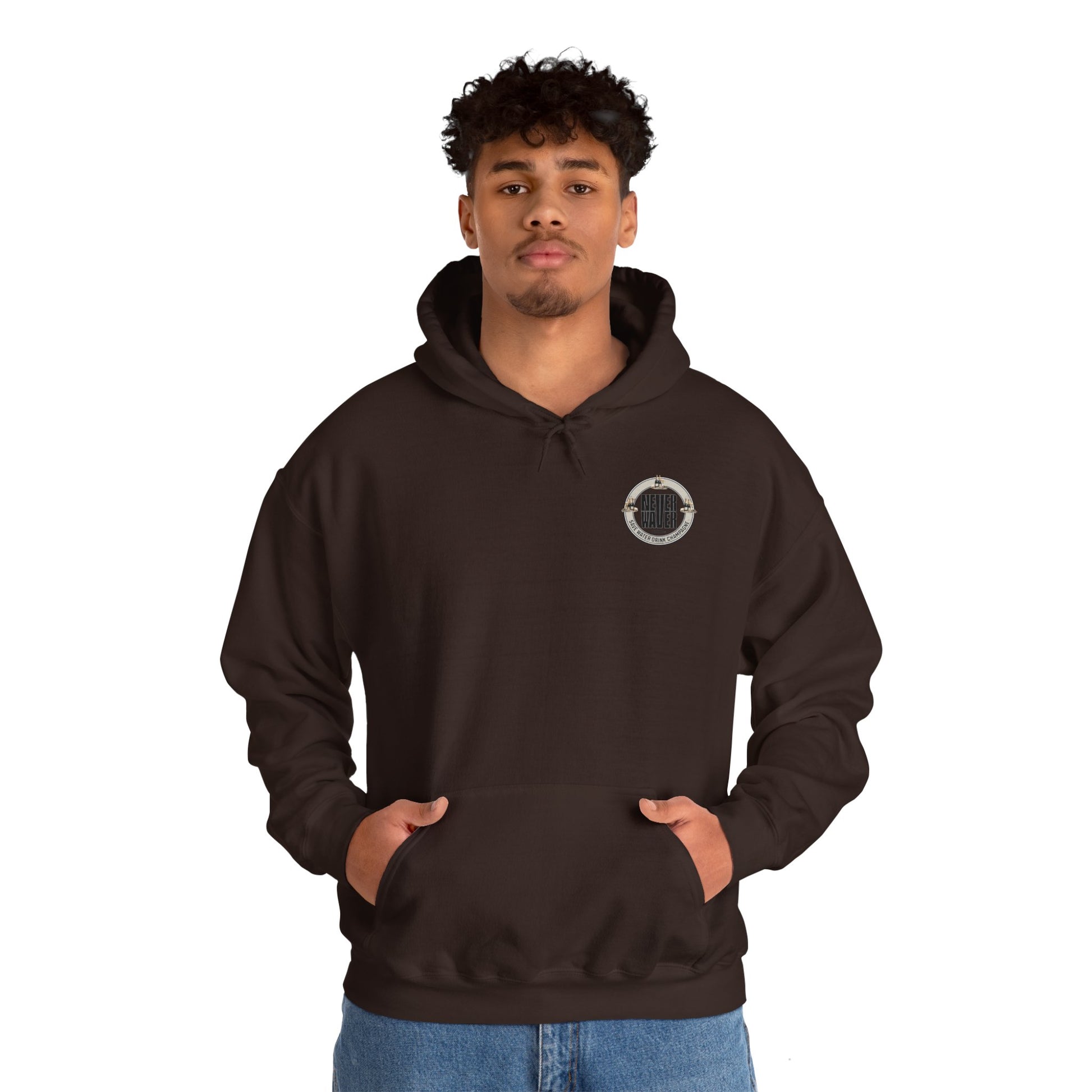 Eco-Friendly Unisex Hoodie: "Never Waver Save Water Drink Champagne" - Never Waver