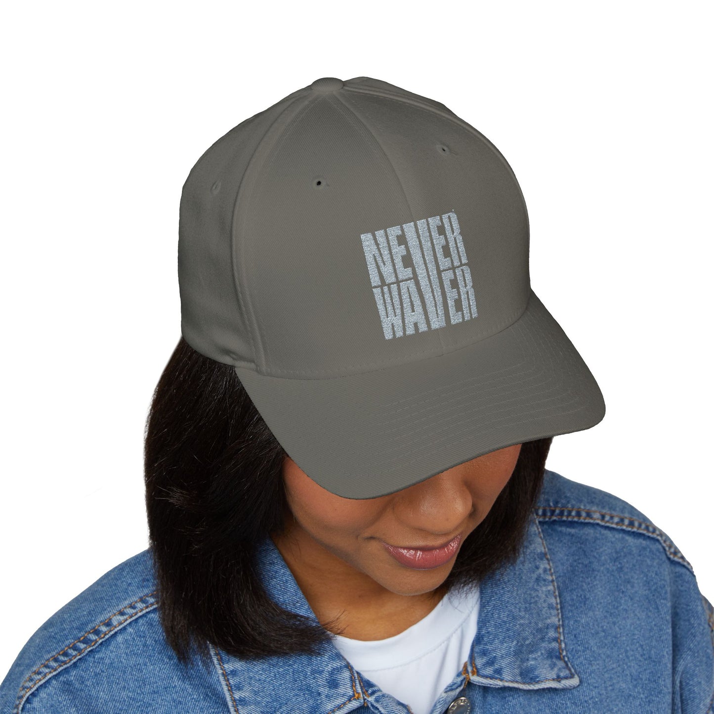 Embroidered Motivational Baseball Cap - 'Never Waver' - Perfect for Outdoor Enthusiasts
