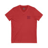 Unisex V-Neck Tee - Never Waver Inspirational Crew T-Shirt - Never Waver