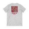 Unisex V-Neck Tee - Never Waver Inspirational Crew T-Shirt - Never Waver
