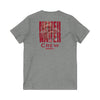 Unisex V-Neck Tee - Never Waver Inspirational Crew T-Shirt - Never Waver