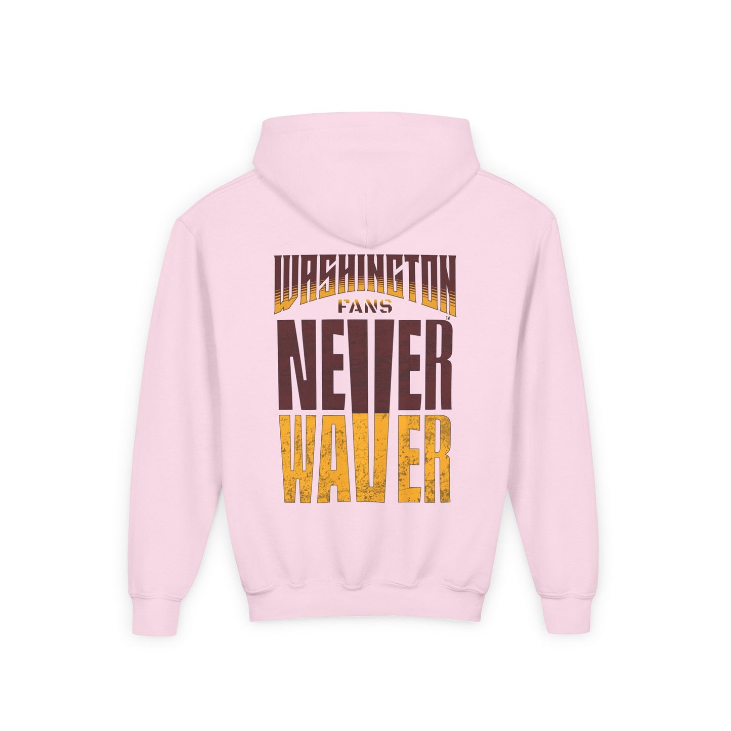 Washington Fans Never Waver Youth Heavy Blend Hooded Sweatshirt - Never Waver