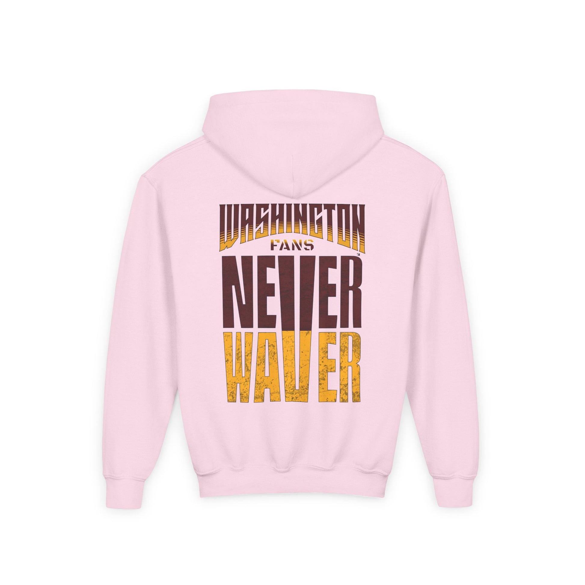 Washington Fans Never Waver Youth Heavy Blend Hooded Sweatshirt - Never Waver