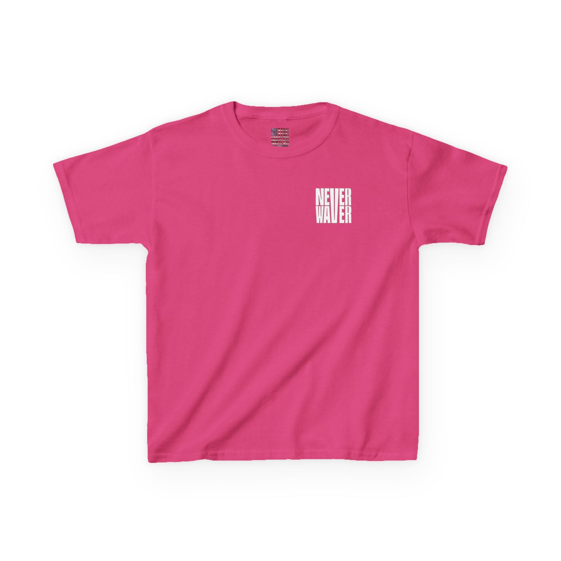 Kids Golf Tee -Never Waver” Jesus a bold, eye-catching design that reflects a steadfast faith and confidence in Christ. - Never Waver