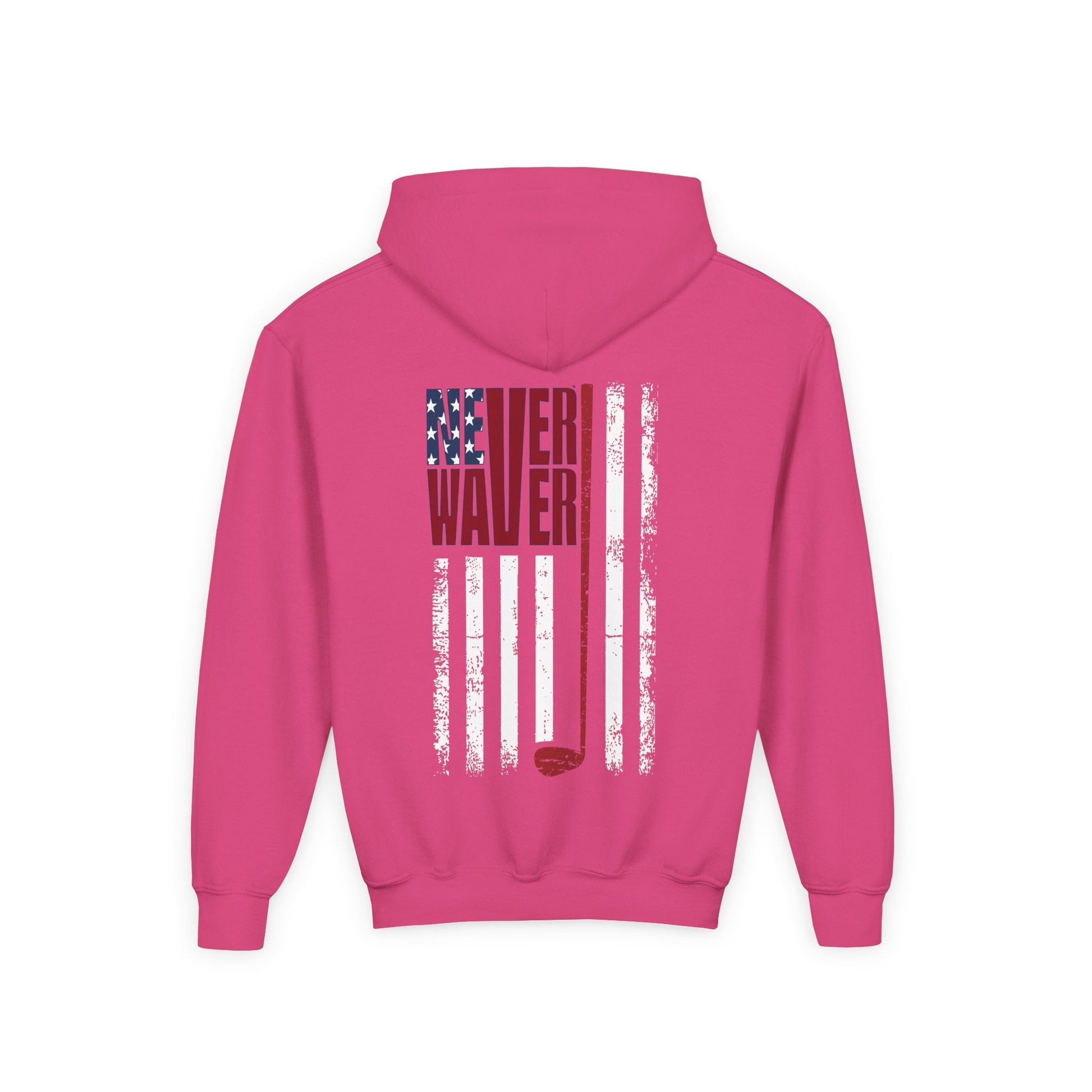 Youth Golf Hoodie - "Never Waver Golf" Sweatshirt for Young Golfers - Never Waver