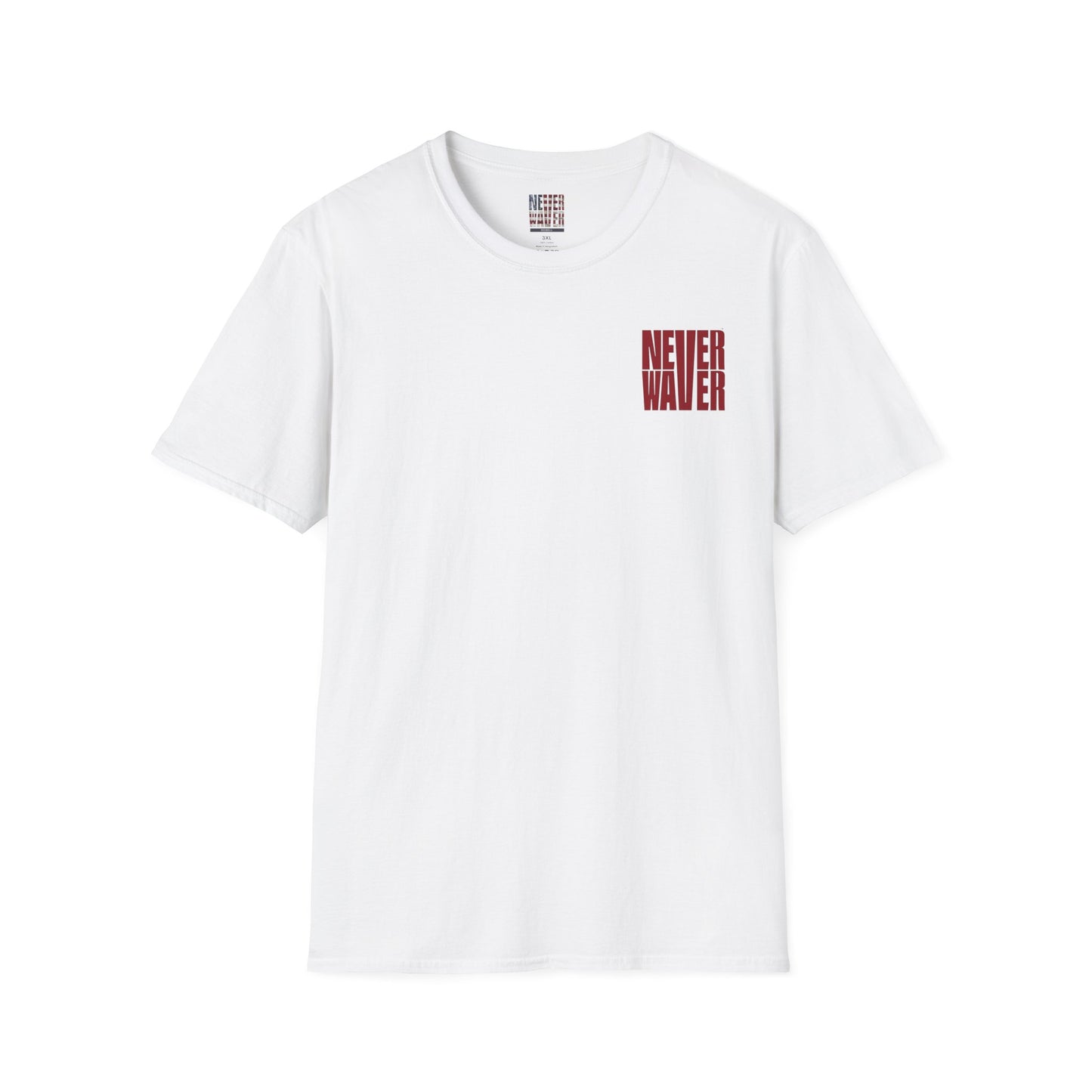 Never Waver Just A Mom Trying Not to Raise A&&holes Unisex Softstyle T-Shirt - Never Waver
