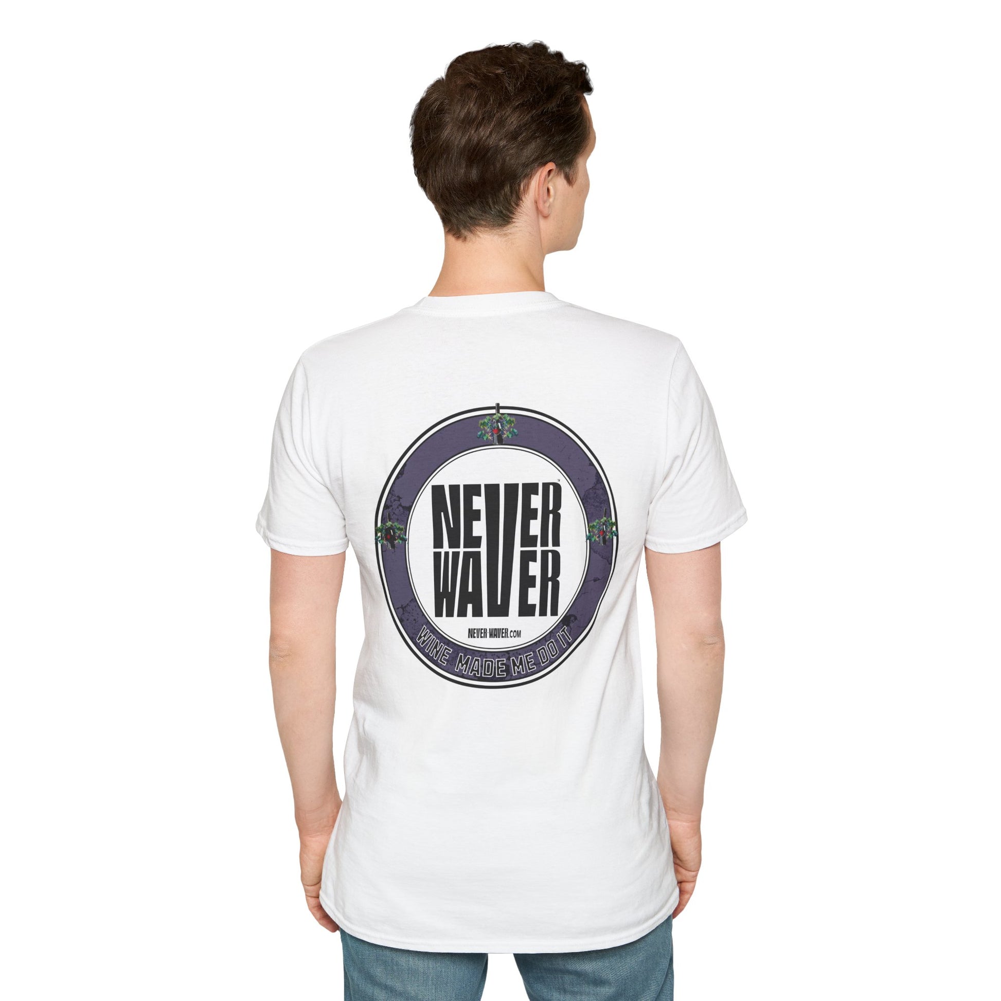 Never Waver Wine Made Me Do It Unisex Soft style T-Shirt - Never Waver