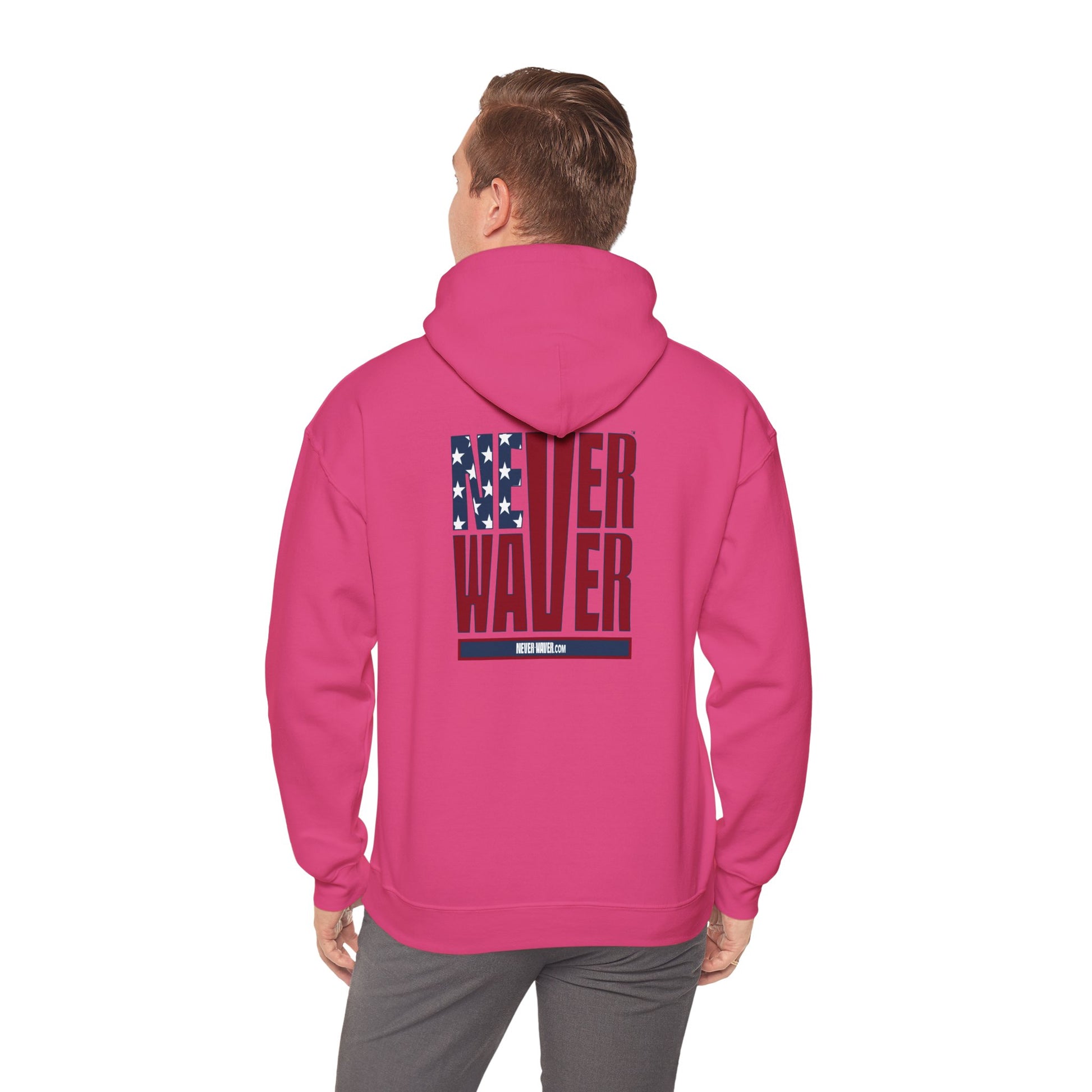 Patriotic Unisex Heavy Blend Hoodie - Never Waver Design - Never Waver