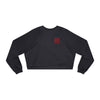 Never Waver Just A Mom Trying Not to Raise A&&holes Women's Cropped Fleece Pullover - Never Waver