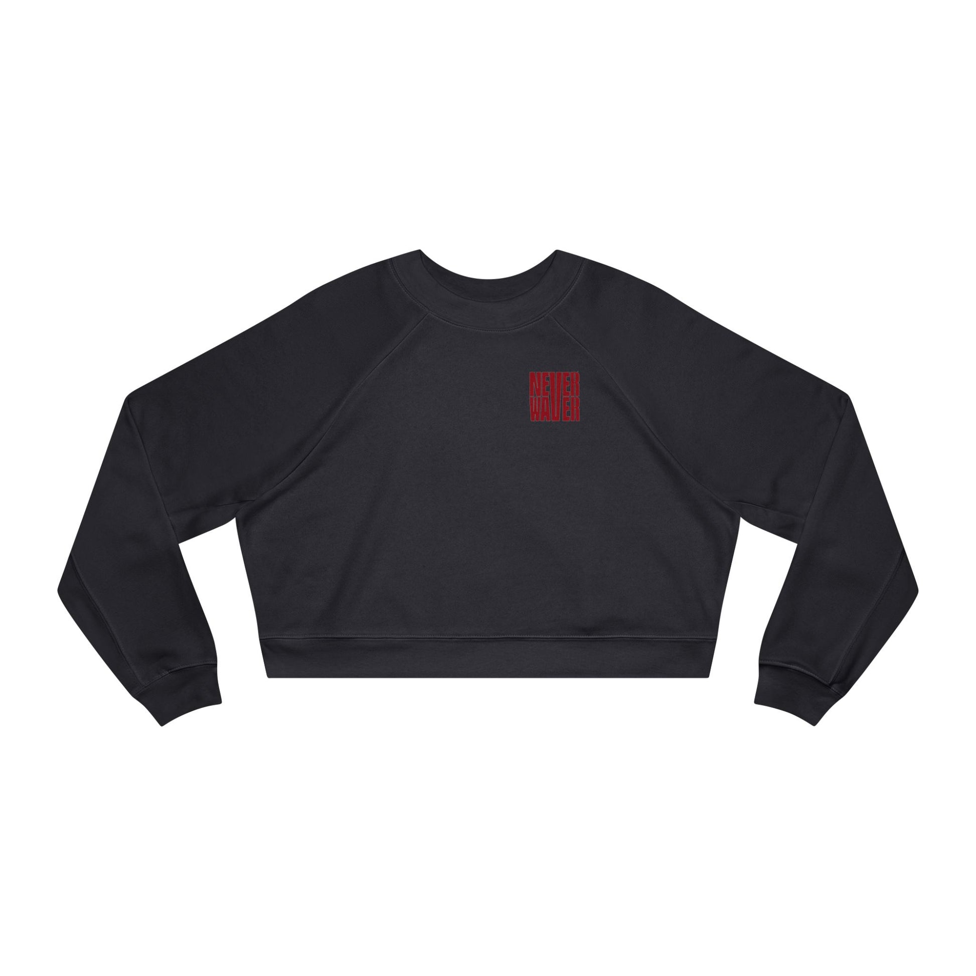 Never Waver Just A Mom Trying Not to Raise A&&holes Women's Cropped Fleece Pullover - Never Waver