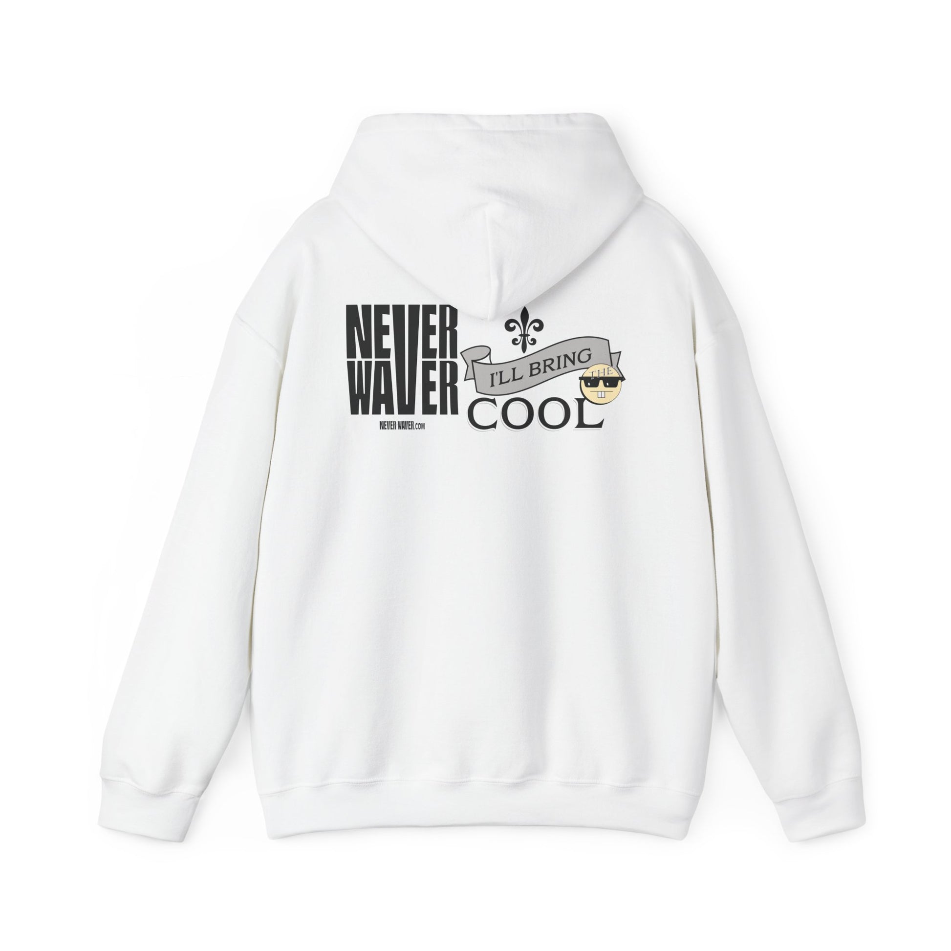 Unisex Heavy Blend™ Hooded Sweatshirt - "Never Waver I'll Bring The Cool" Inspirational Hoodie - Never Waver