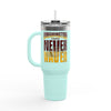 Washington Fans Never Waver W-Leopard Football Insulated Travel Mug, 40oz - Never Waver