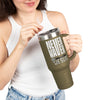 Insulated Travel Mug - "Never Waver” Jesus a bold, eye-catching design that reflects a steadfast faith and confidence in Christ. " - 40oz Sporty Drinkware - Never Waver