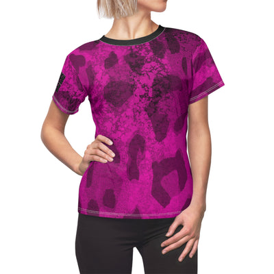Never Waver Bold Pink Leopard Print Women's Tee - Fun & Stylish Summer Top