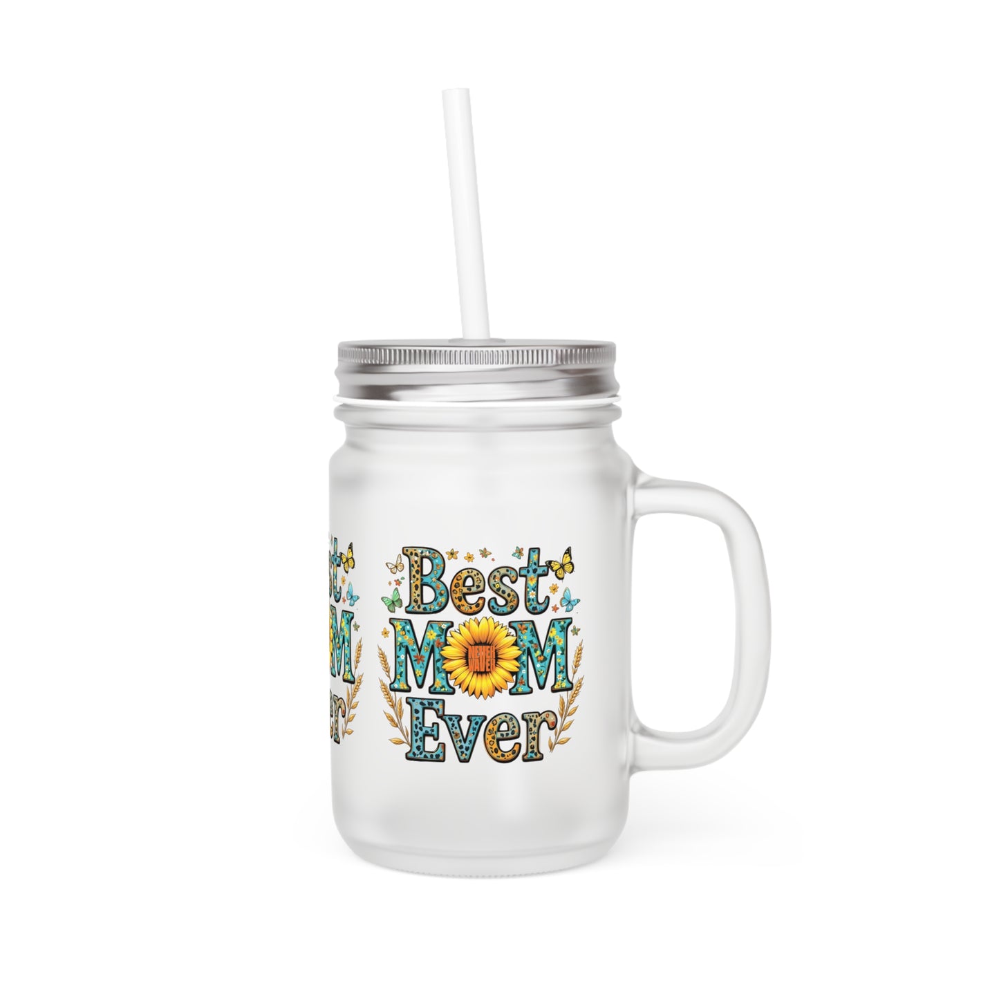 Never Waver Just A Mom Trying Not to Raise A&&holes Mason Jar with Straw - Perfect Gift for Mother's Day or Independence Day - Never Waver