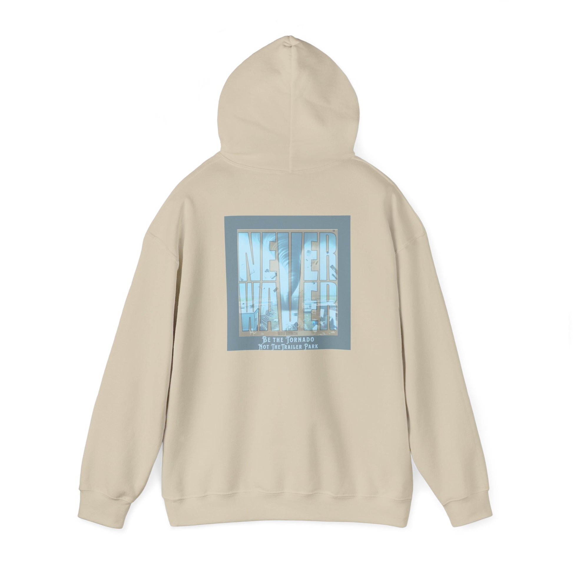 Cozy Unisex Hooded Sweatshirt - "Never Waver" Motivational Design - Never Waver