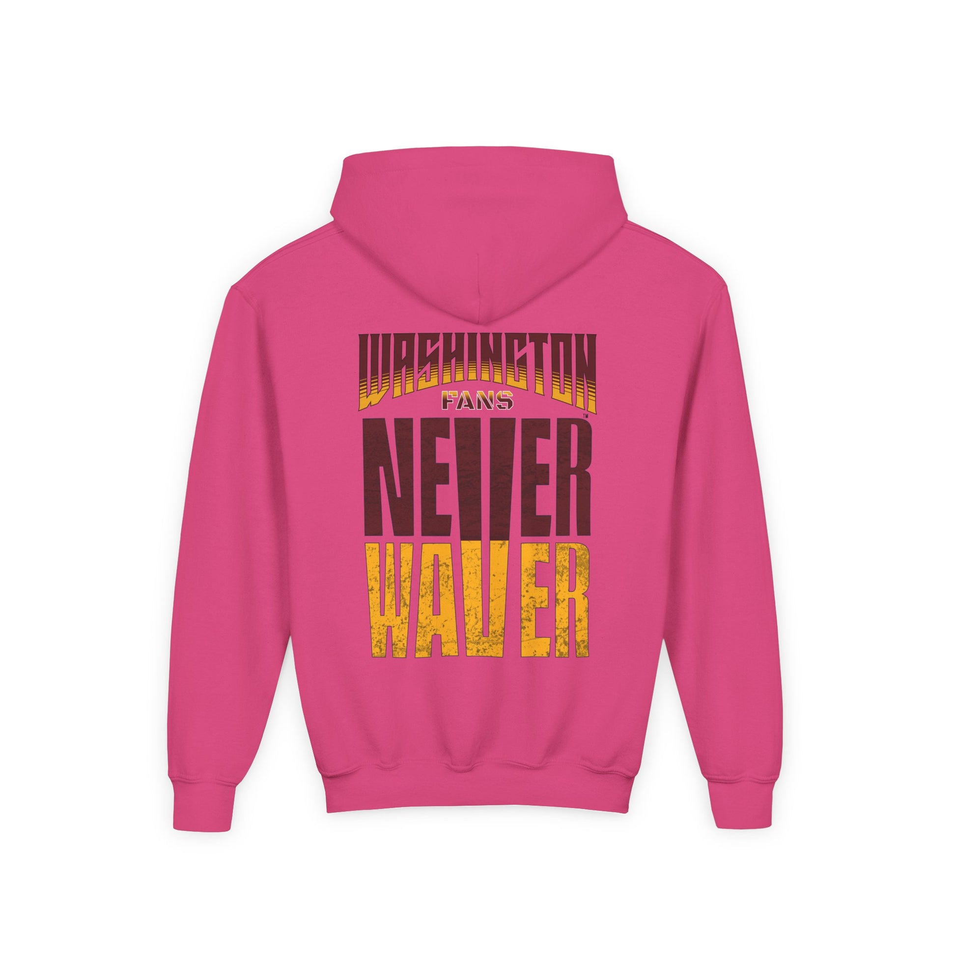 Washington Fans Never Waver Youth Heavy Blend Hooded Sweatshirt - Never Waver