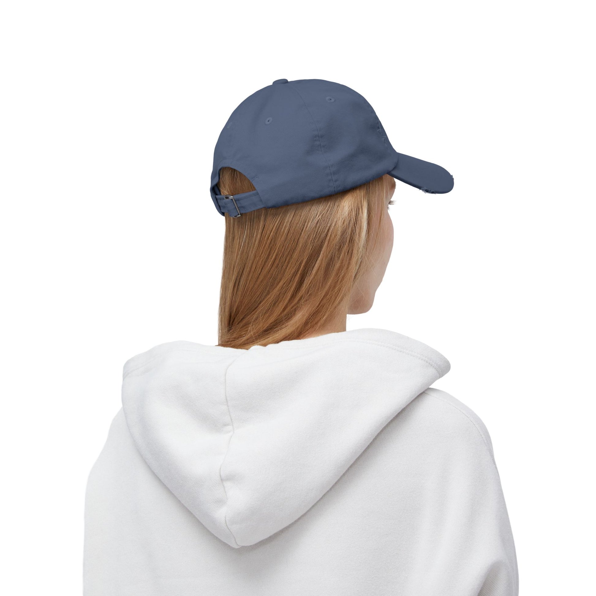 Unisex Distressed Cap - 'Never Waver' Motivational Hat - Never Waver