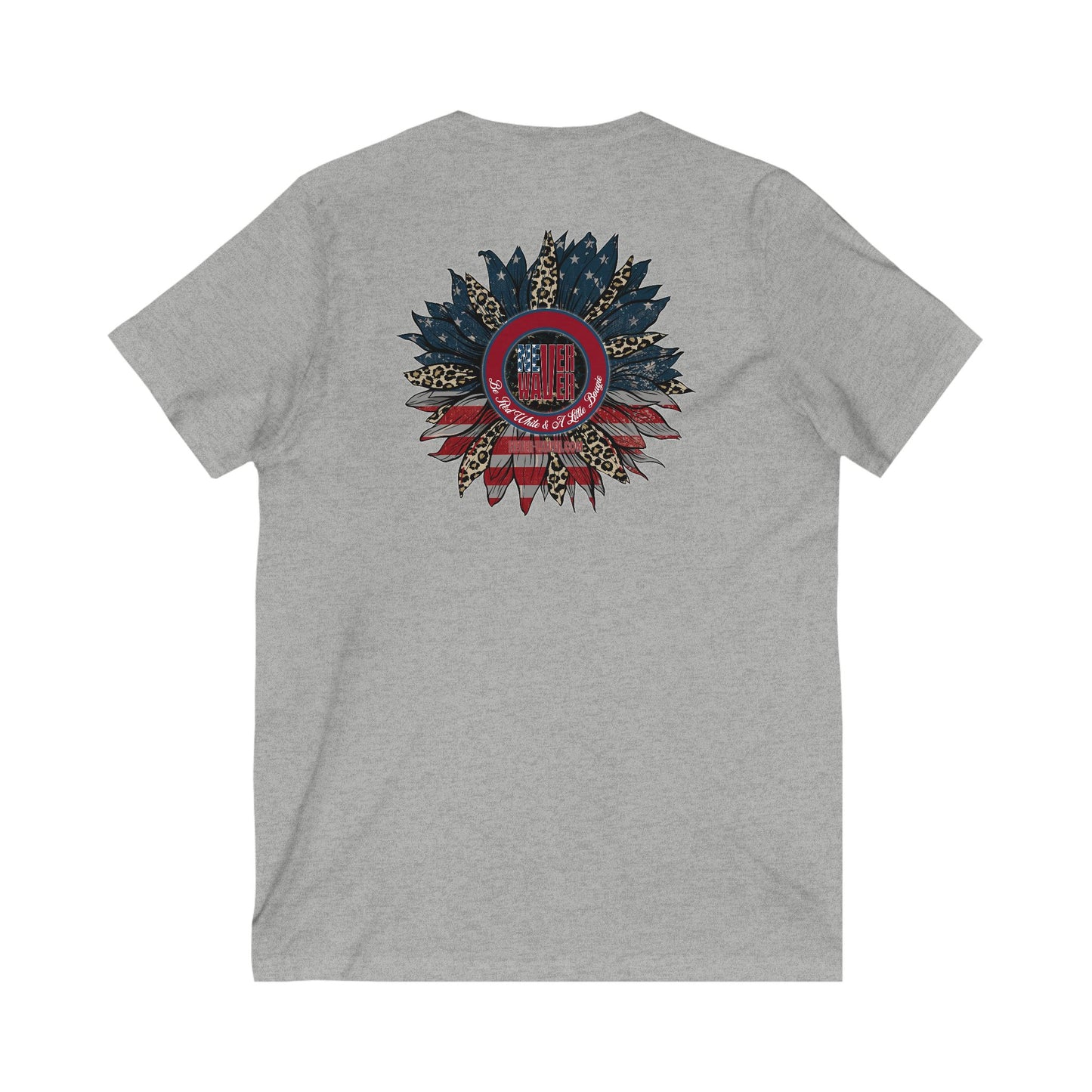 Unisex V-Neck Tee - Never Waver Be Red White and A little Bougie T-Shirt - Never Waver