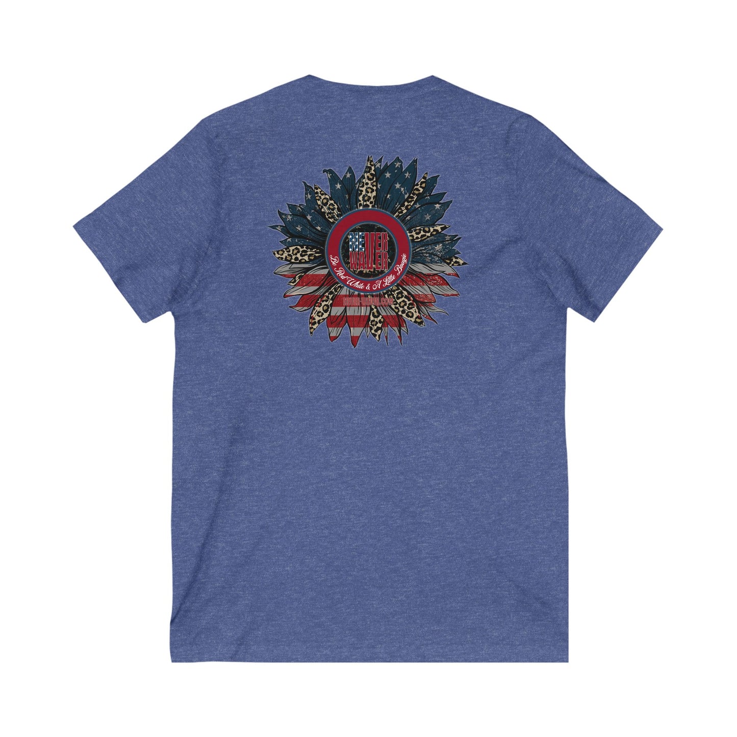 Unisex V-Neck Tee - Never Waver Be Red White and A little Bougie T-Shirt - Never Waver
