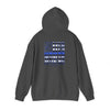 Never Waver Back The Blue Hoodie - Unisex Heavy Blend Sweatshirt - Never Waver