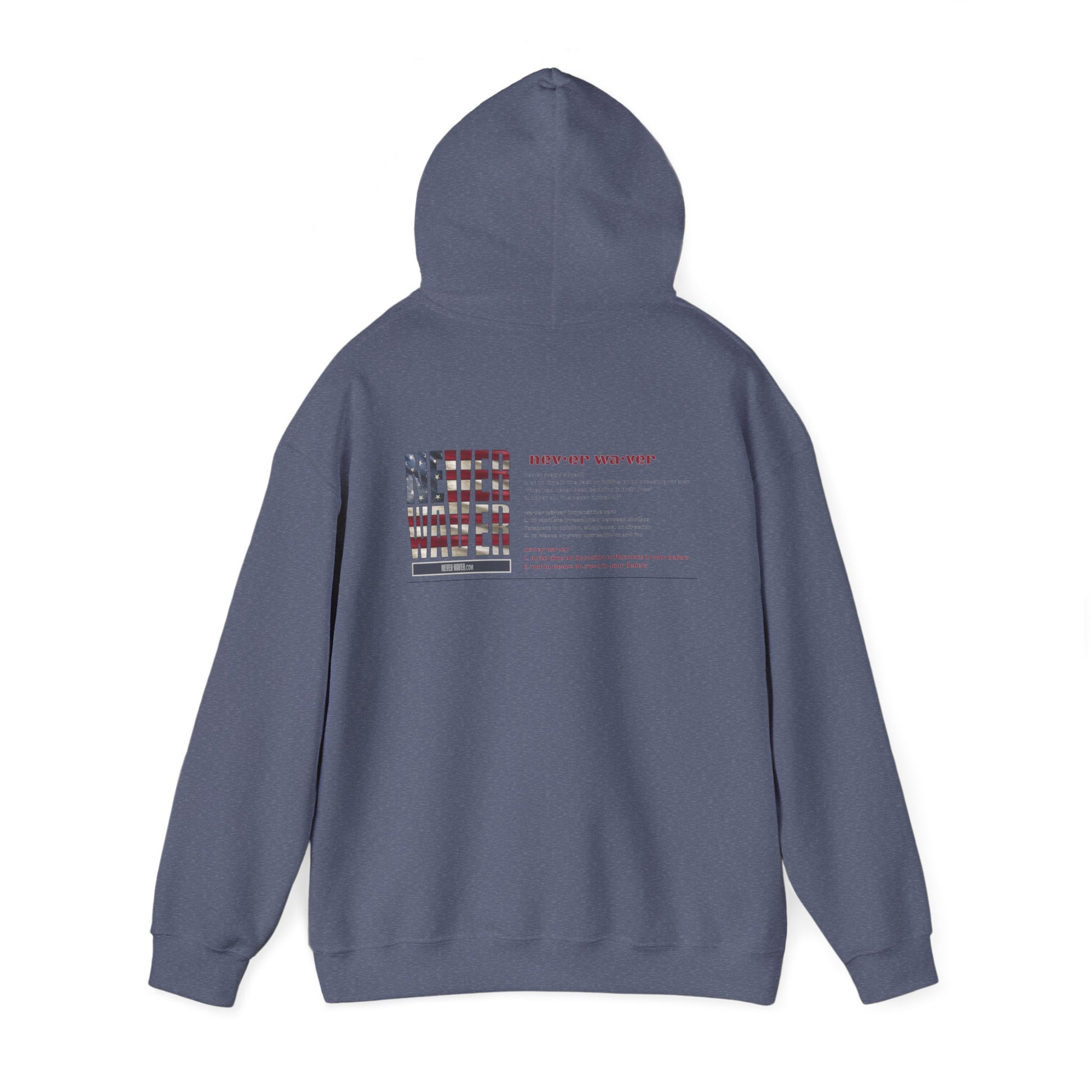 Inspirational Unisex Hoodie - 'Never Waver Definition ' Motivational Sweatshirt - Never Waver