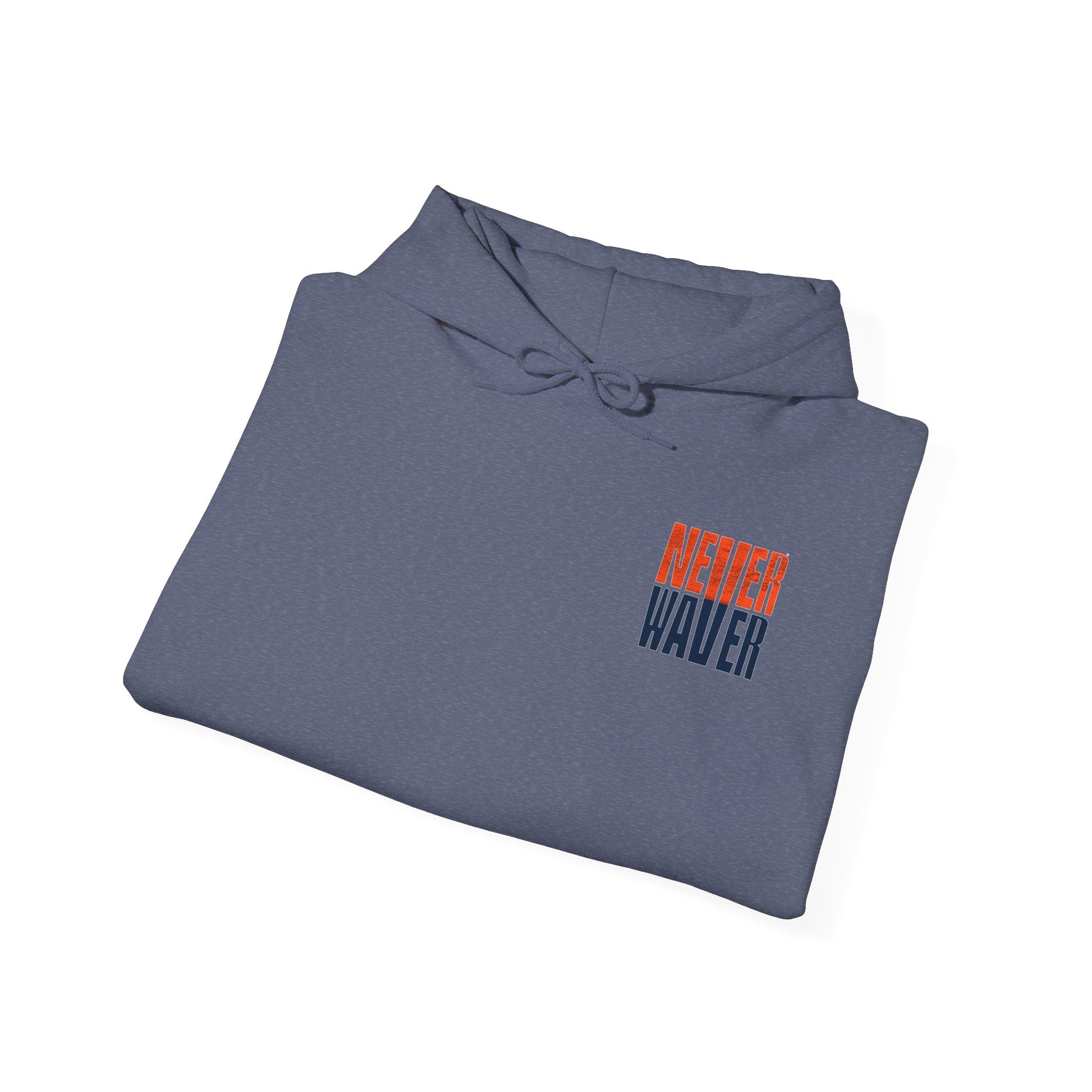 Unisex Heavy Blend™ Hooded Sweatshirt - Denver Fans Never Waver W Leopard Football Motivation - Never Waver