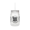 Motivational Mason Jar with Straw - 'Never Waver Ain't No Hood Like Motherhood' Design - Never Waver