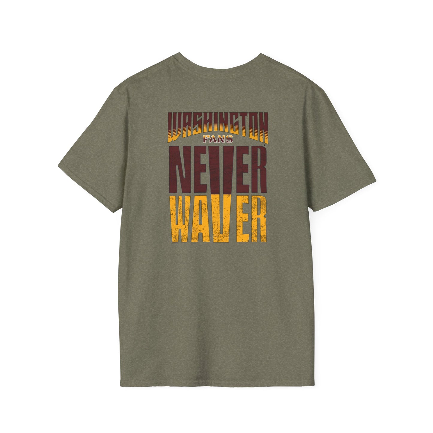 Washington Fans Never Waver Unisex Softstyle T-Shirt - Never Waver