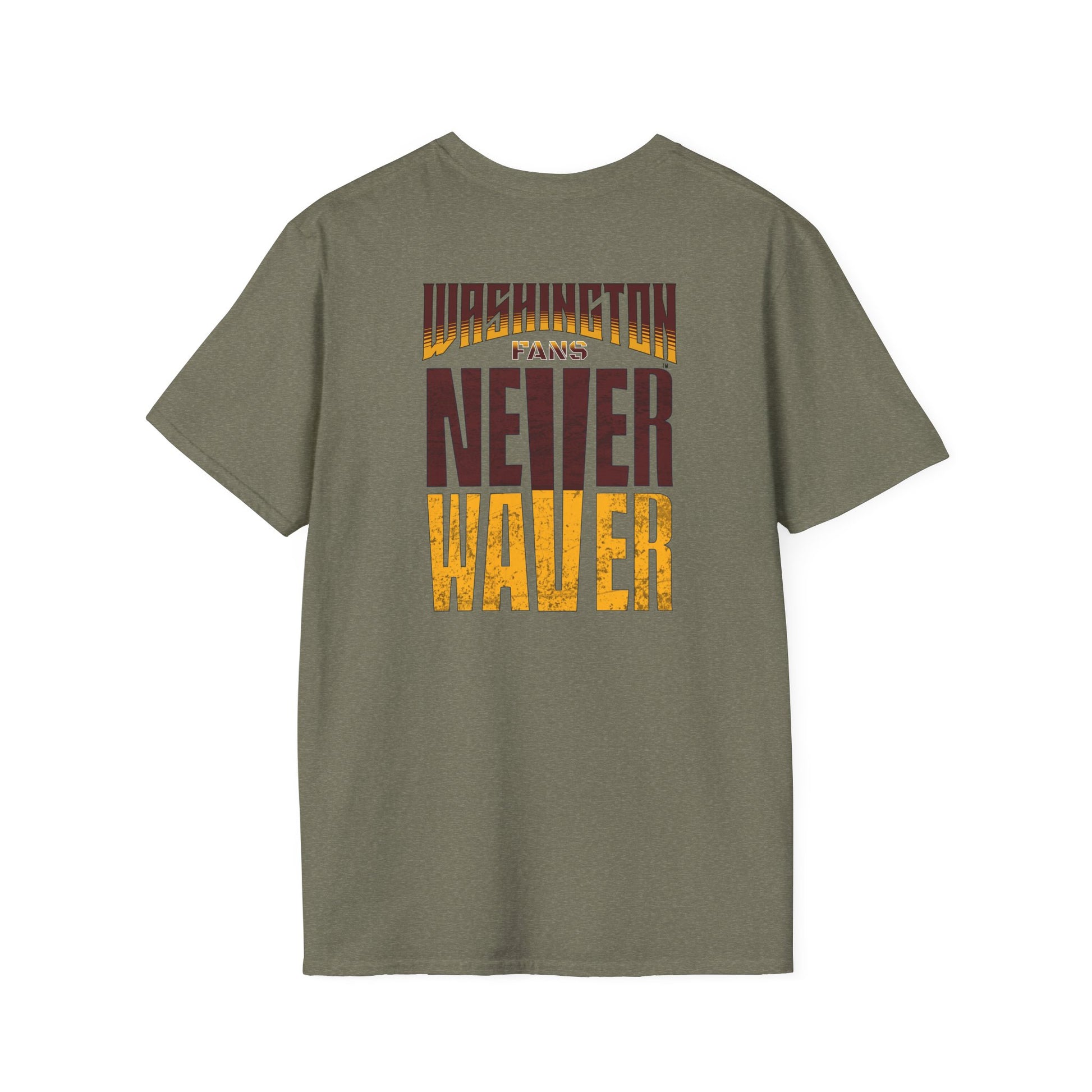 Washington Fans Never Waver Unisex Softstyle T-Shirt - Never Waver