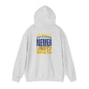 Unisex Heavy Blend™ Hooded Sweatshirt - Los Angeles Fans  NEVER WAVER w Leopard Football | Cozy Streetwear for Every Day - Never Waver