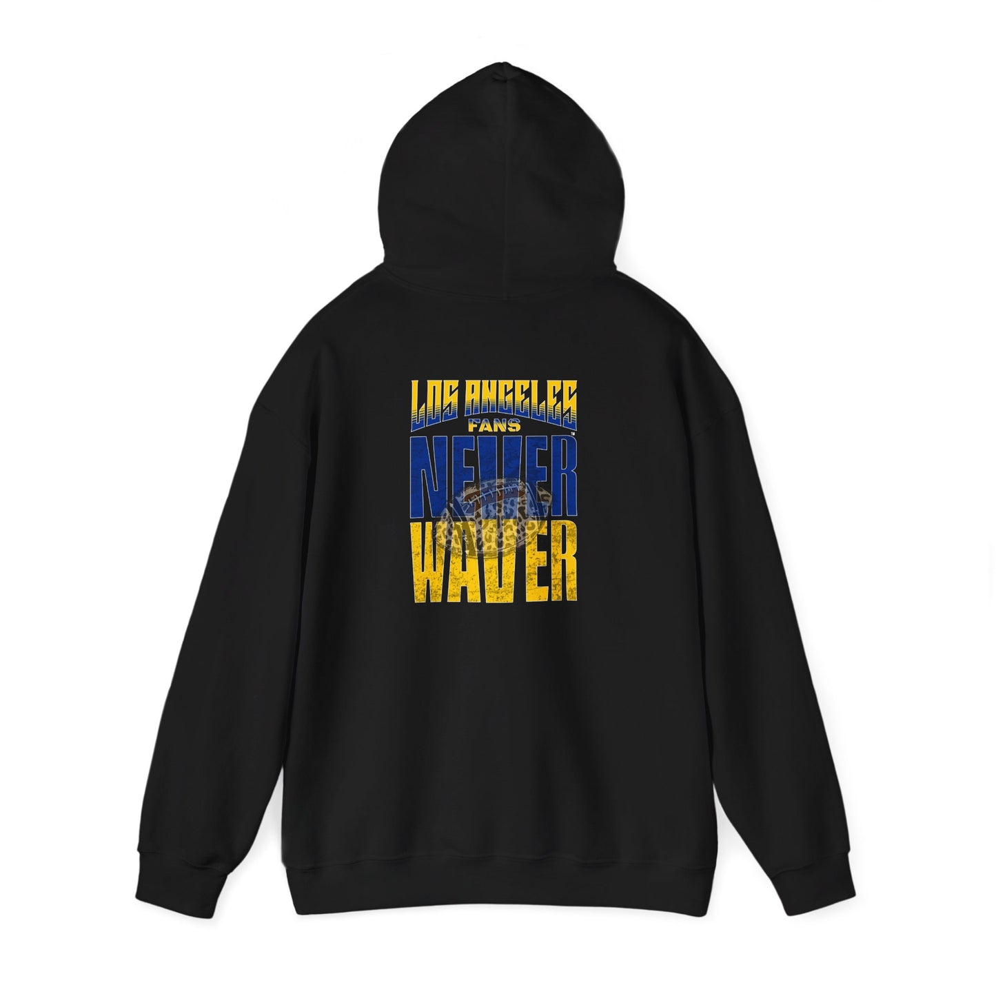 Unisex Heavy Blend™ Hooded Sweatshirt - Los Angeles Fans  NEVER WAVER w Leopard Football | Cozy Streetwear for Every Day - Never Waver