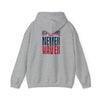 Unisex Heavy Blend™ Hooded Sweatshirt - New England Fans Never Waver w Leopard football - Never Waver