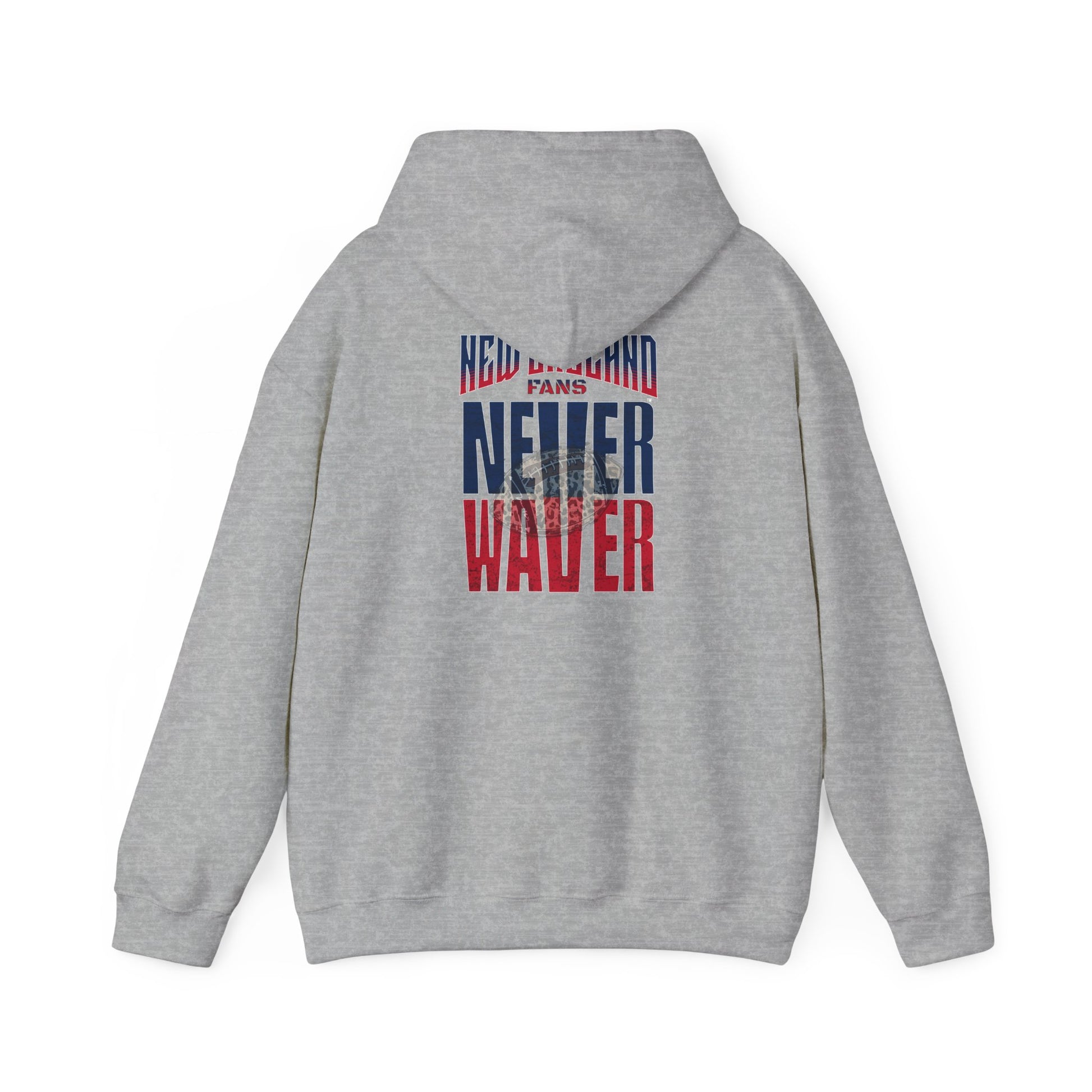 Unisex Heavy Blend™ Hooded Sweatshirt - New England Fans Never Waver w Leopard football - Never Waver