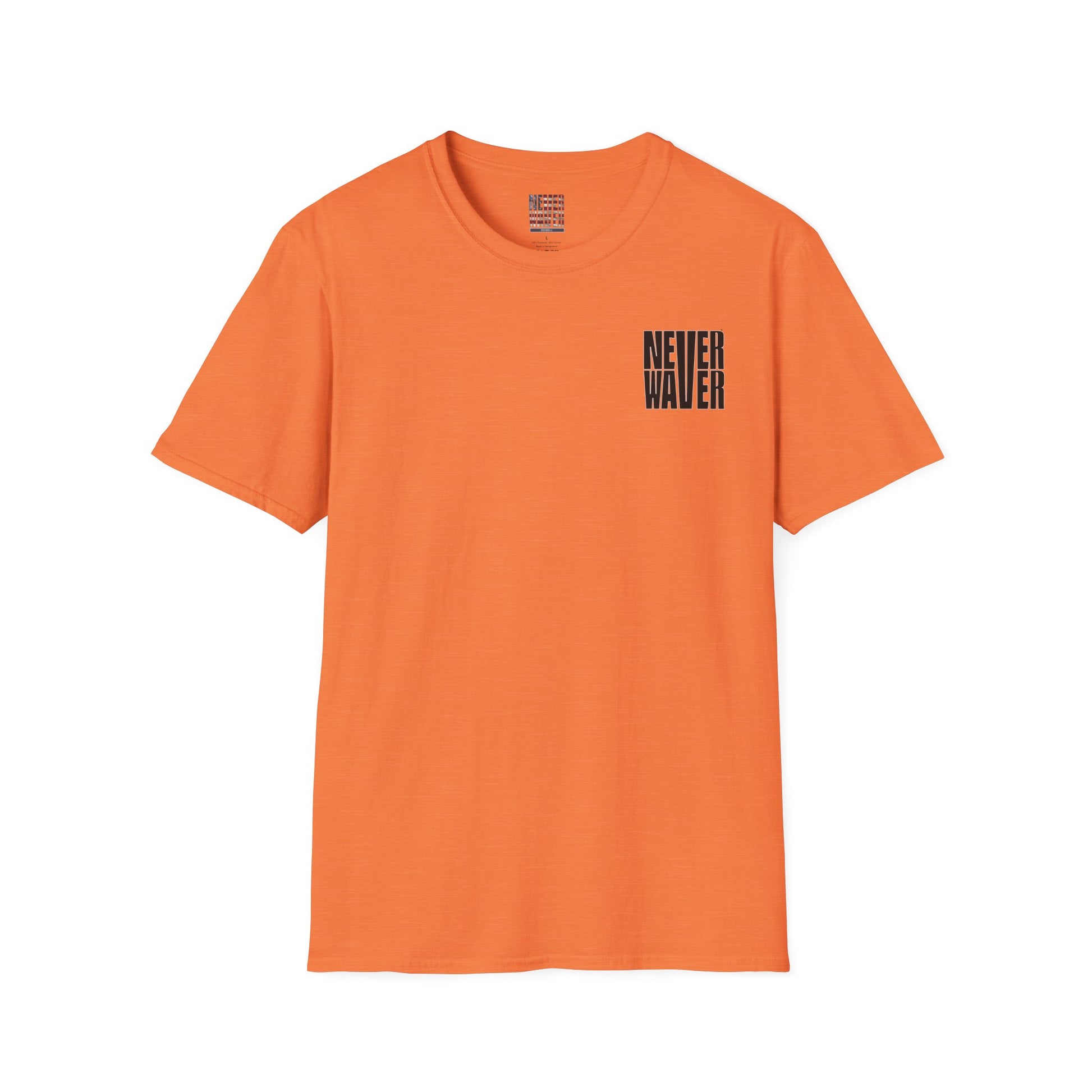 Never Waver” Jesus a bold, eye-catching design that reflects a steadfast faith and confidence in Christ. Unisex Soft style T-Shirt - Never Waver