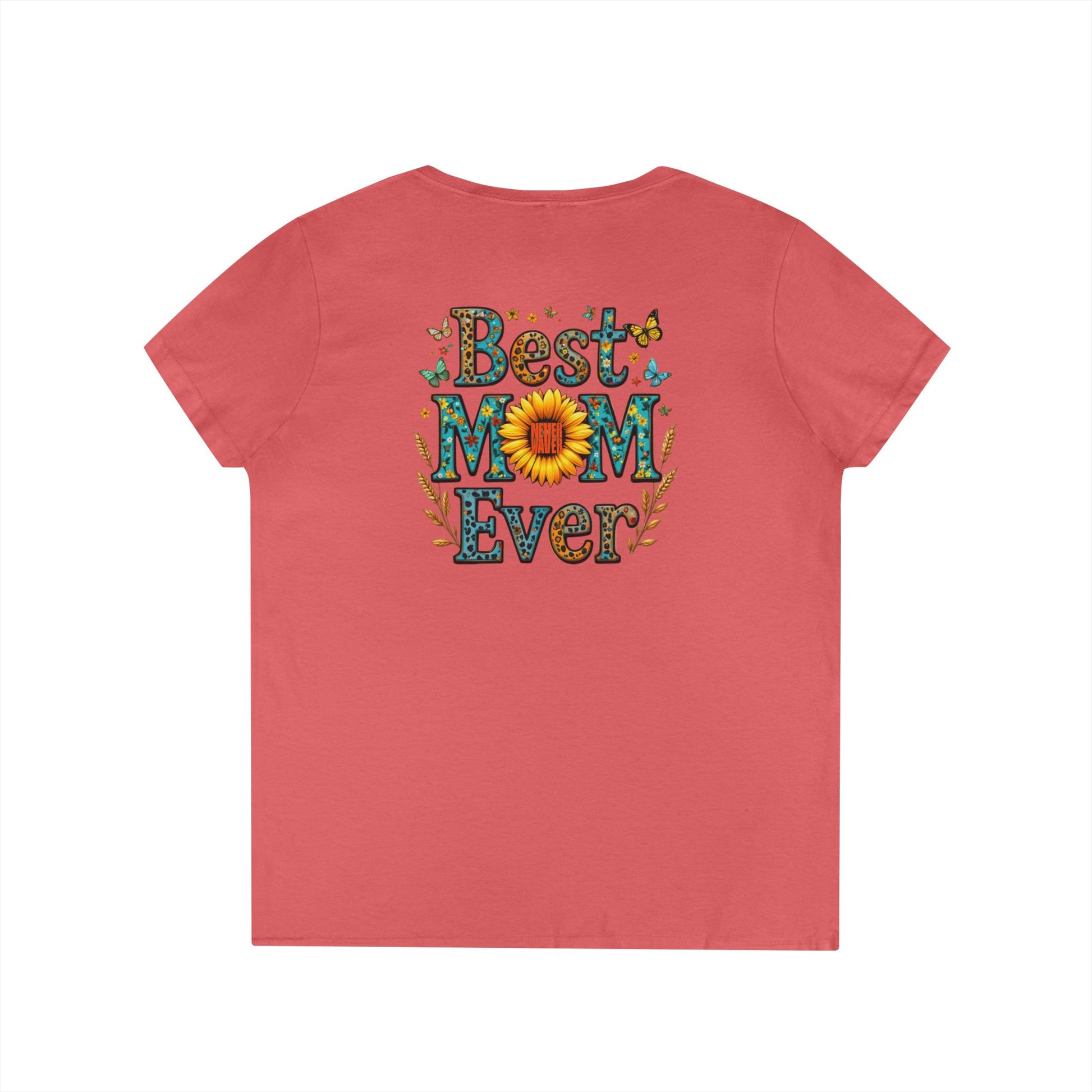 Never Waver Best Mom Ever V-Neck T-Shirt 