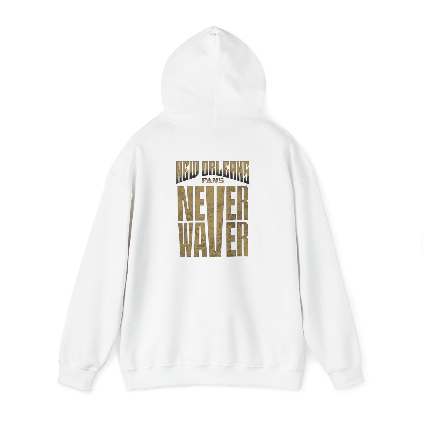 New Orleans Fans Never Waver Unisex Heavy Blend™ Hoodie - Motivational Sweatshirt for Fans - Never Waver