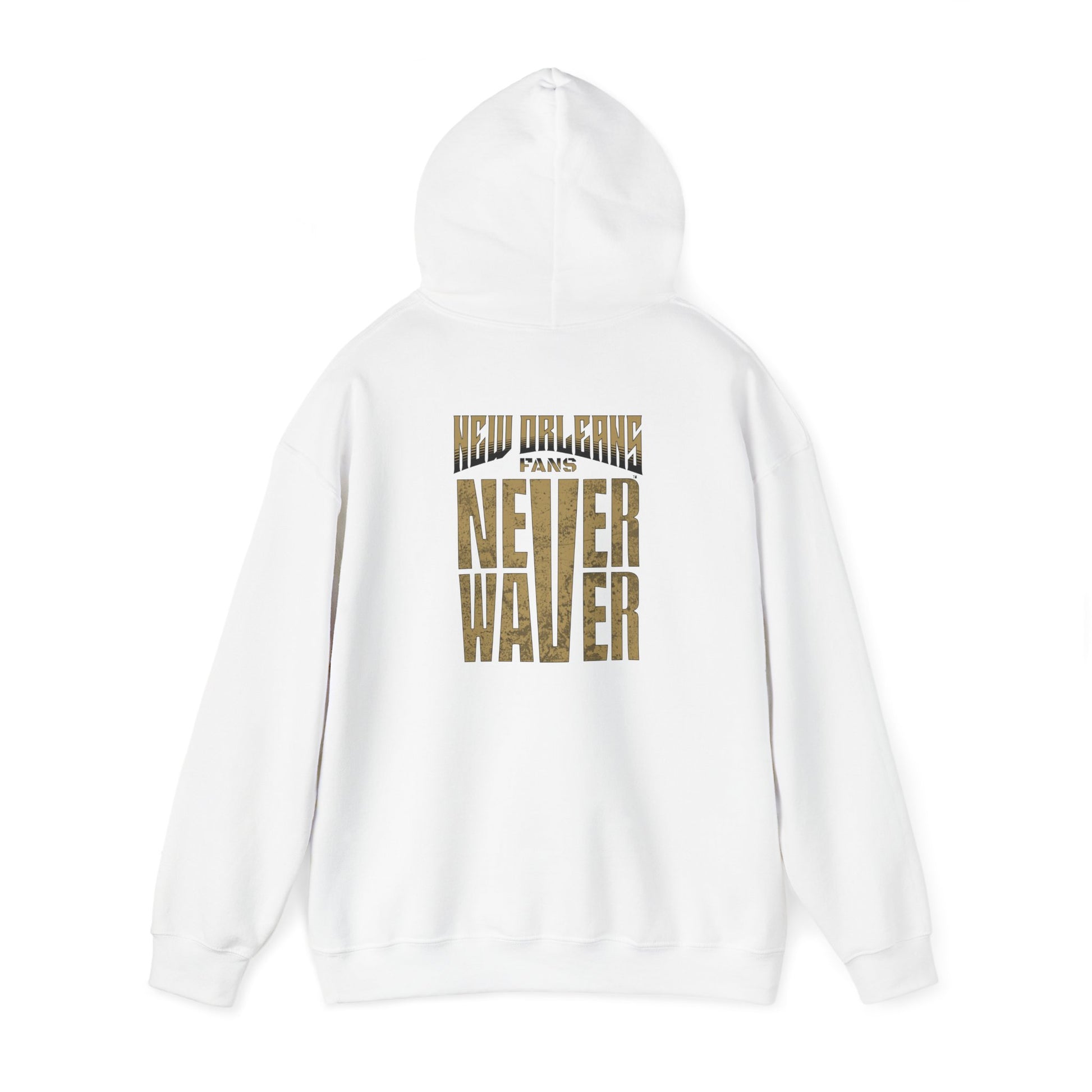 New Orleans Fans Never Waver Unisex Heavy Blend™ Hoodie - Motivational Sweatshirt for Fans - Never Waver