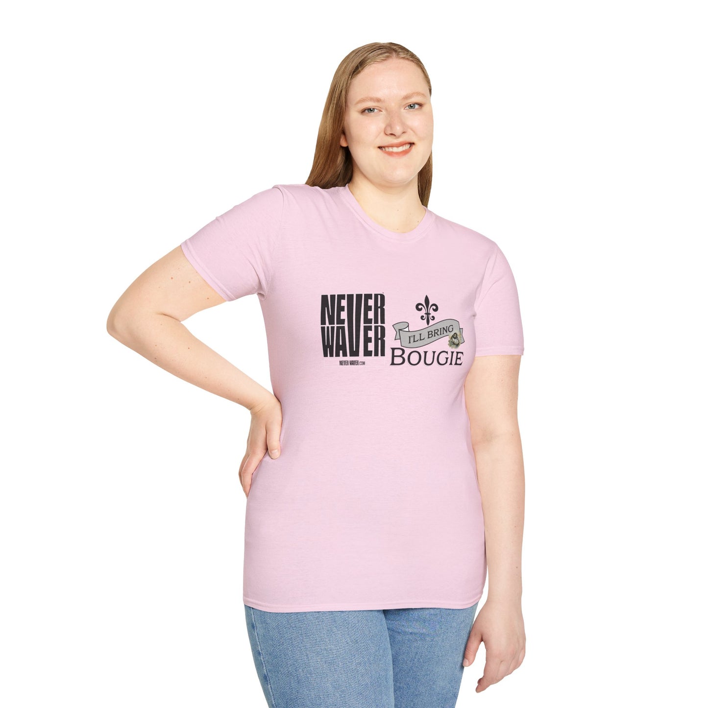 Never Waver I'll Bring The Bougie Unisex Softstyle T-Shirt - Never Waver