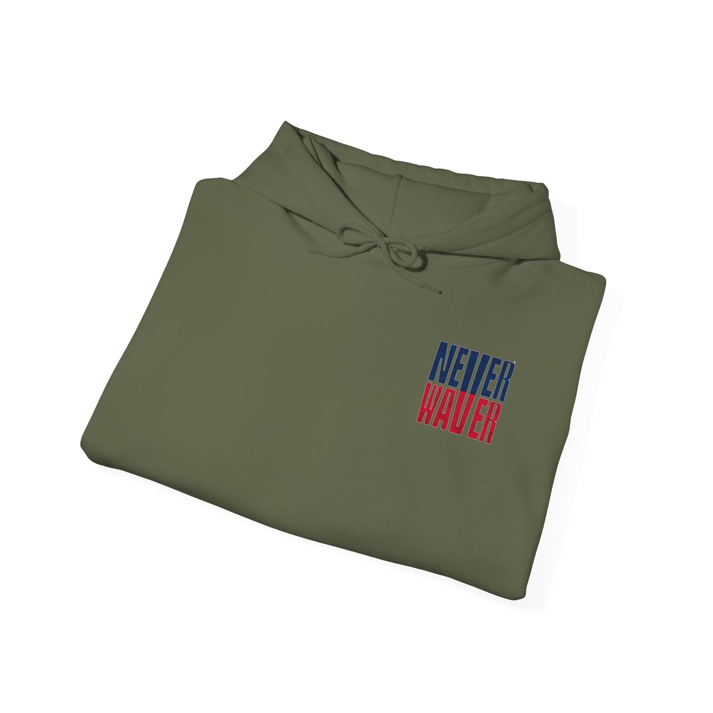 Unisex Heavy Blend™ Hooded Sweatshirt - New England Fans Never Waver w Leopard football - Never Waver
