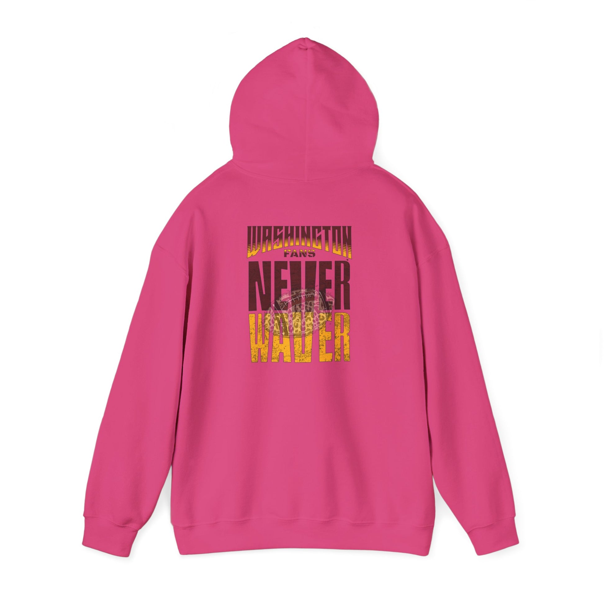 Unisex Heavy Blend™ Hooded Sweatshirt - Washington Fans Never Waver W Leopard Football- Perfect for Sports Fans - Never Waver