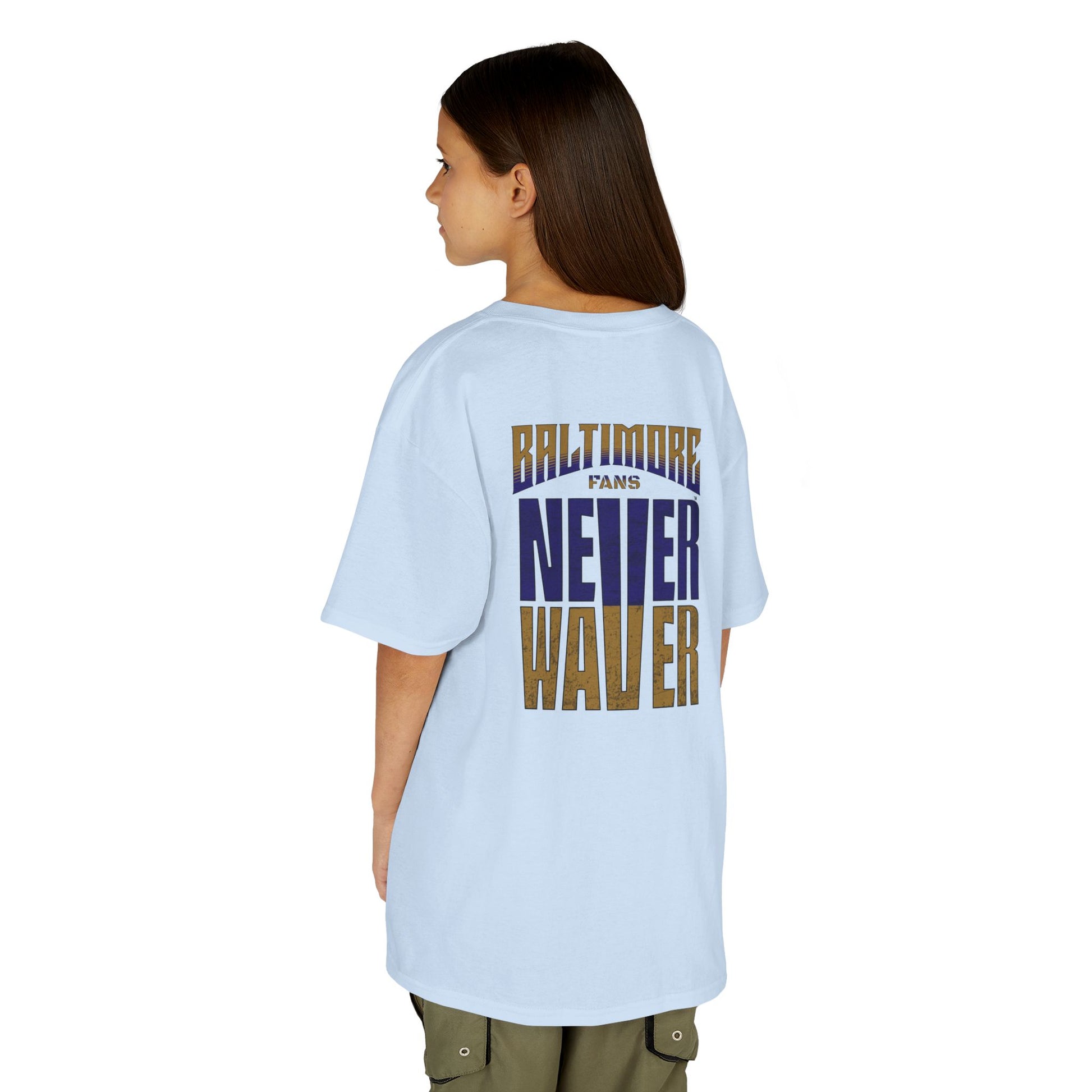 Baltimore Fans Never Waver Kids Heavy Cotton™ Tee - Never Waver