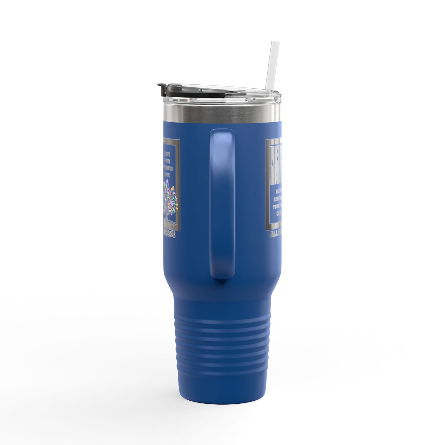 Insulated Travel Mug - Never Waver Tree of Cancer Ribbons, 40oz - Never Waver
