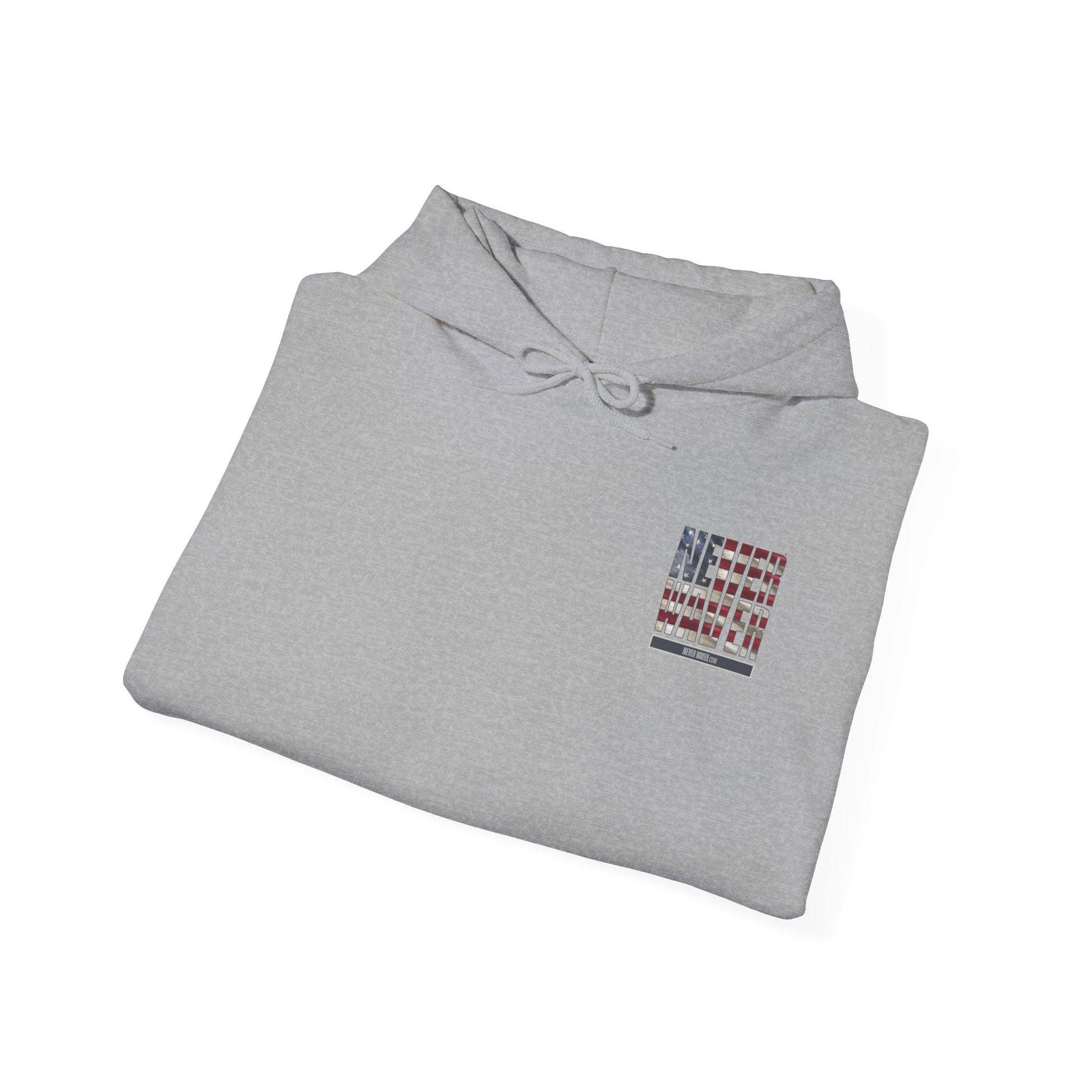 Never Waver Unisex Hooded Sweatshirt - Cozy Casual Wear for Everyday Comfort - Never Waver