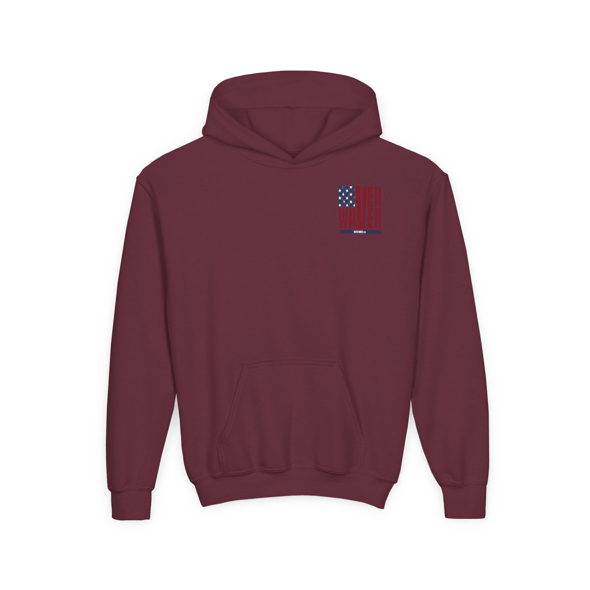 Youth Golf Hoodie - "Never Waver Golf" Sweatshirt for Young Golfers - Never Waver