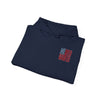 Unisex Heavy Blend™ Hooded Sweatshirt - 'New York Fans Never Waver W Leopard Football' American Pride Design - Never Waver