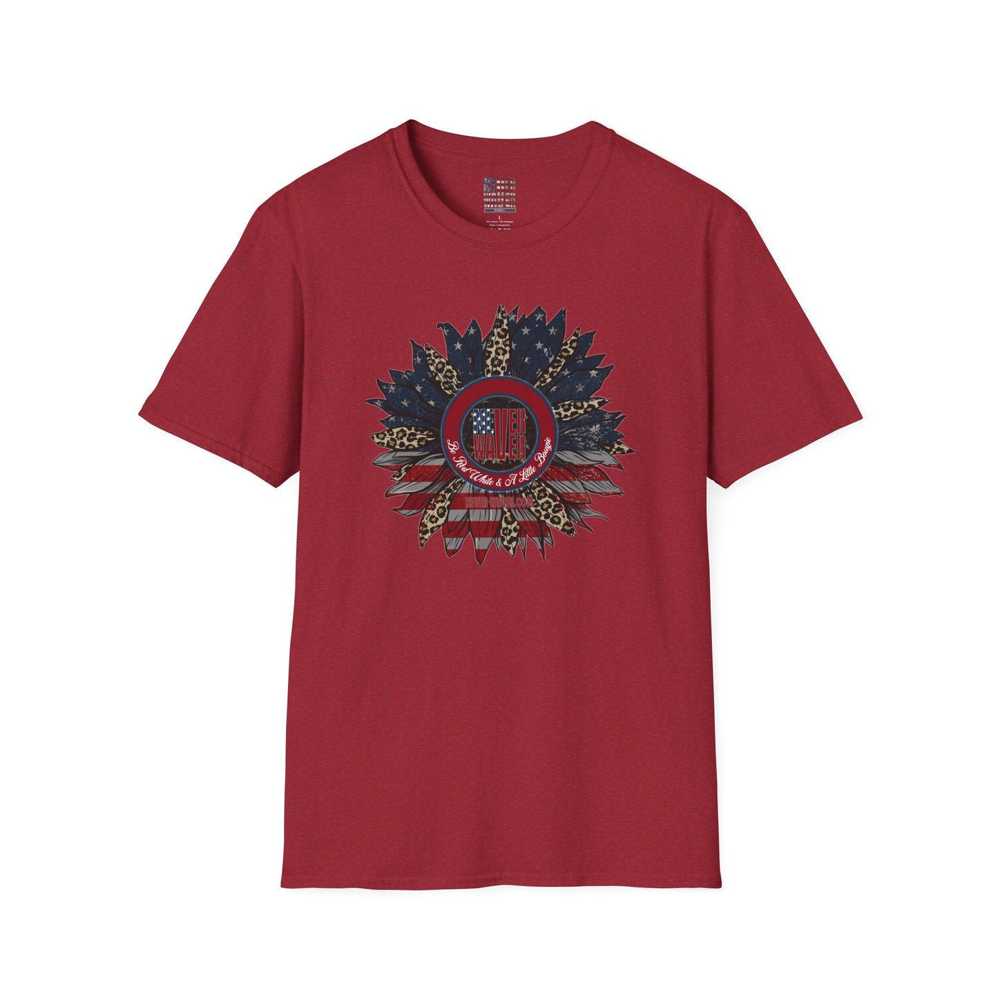 Never Waver Be Red White & a Little Bougie Unisex Softstyle T-Shirt - Never Waver